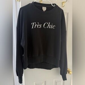 Cinq à Sept Black 'Très Chic' Sweatshirt